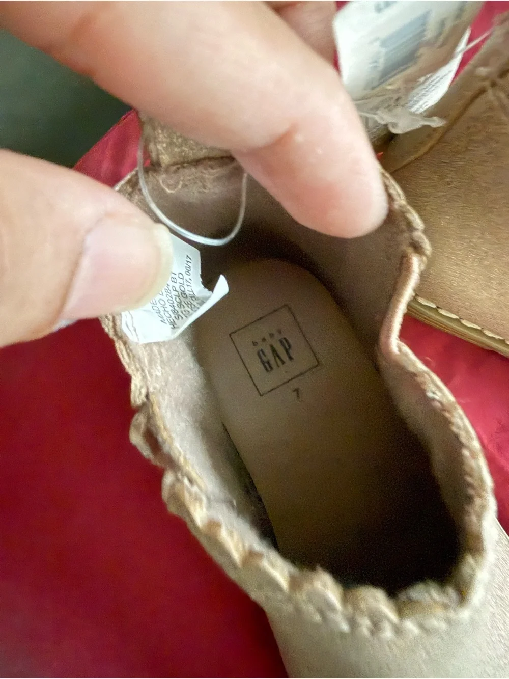 GAP Girls GOLD Metallic Pink Chelsea Boots